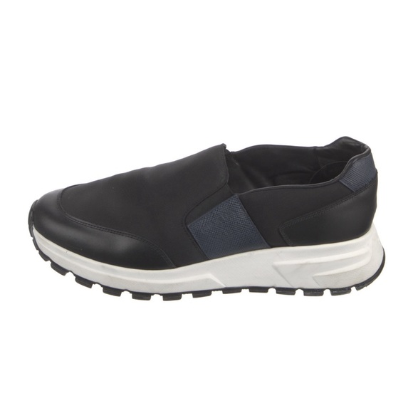 Prada Leather Slip-On Sneakers